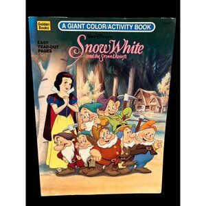 Vintage 1994 Disney’s Snow White & The‎ Seven Dwarfs Giant Color Activity Book